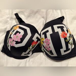 Victoria's Secret Black Floral Bra